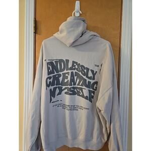 Cold Culture Endlessly Creating Myself Hoodie Sweatshirt PALE GREY Size M